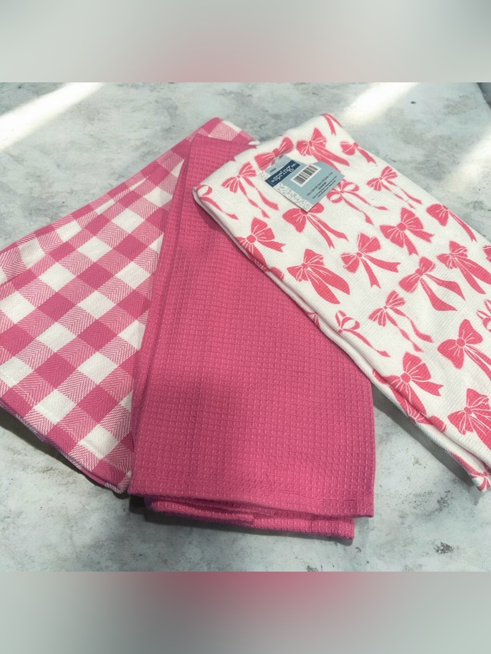 Pink Kitchen Towel Set - 3 Pack